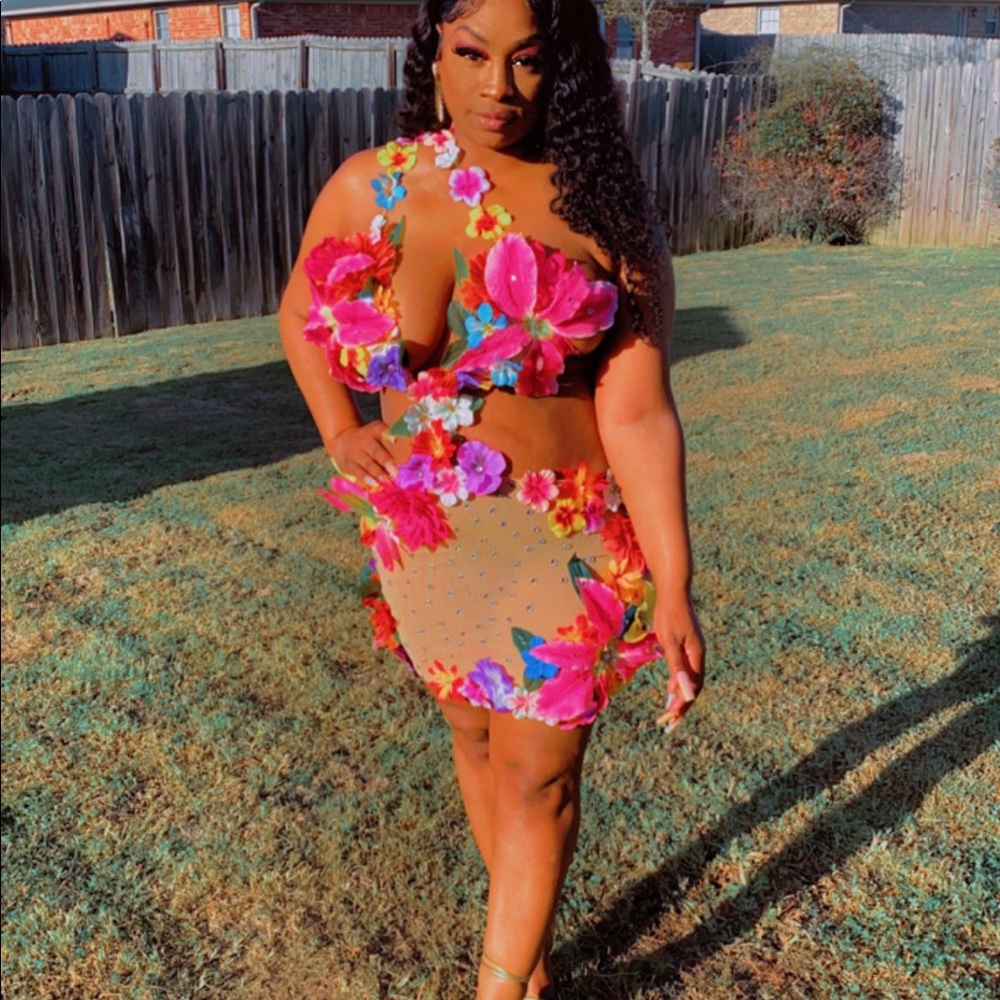 Custom Made Floral Birthday Dress